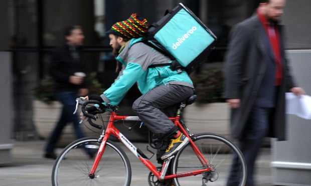 Deliveroo courier in London