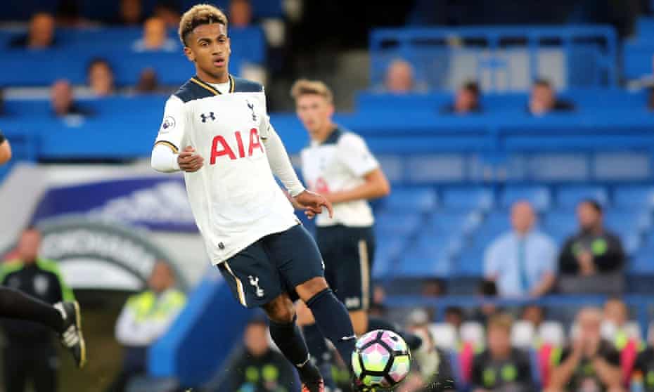 Marcus Edwards in action for Tottenham Hotspur’s Under-23s team.