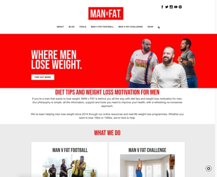 Site Web de l'homme contre la graisse