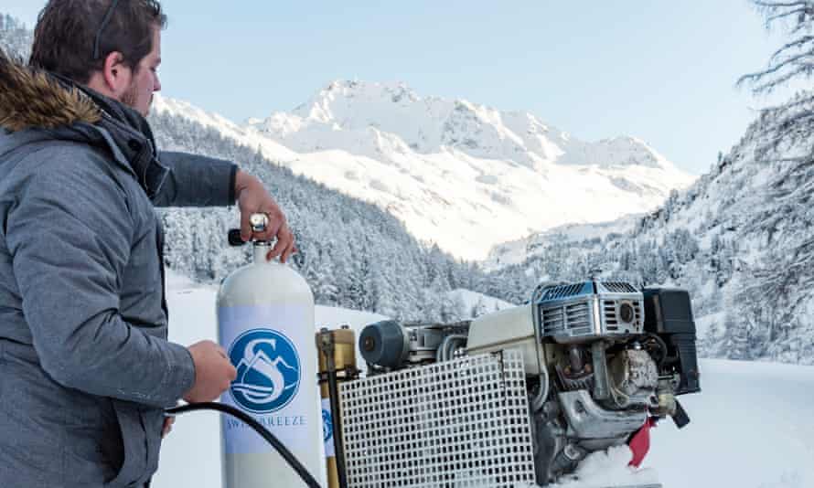 Clean machine: Moritz Krähenmann in the Swiss Alps.