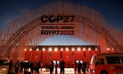 Delegates arrive at the Cop27 climate conference in Sharm el-Sheikh