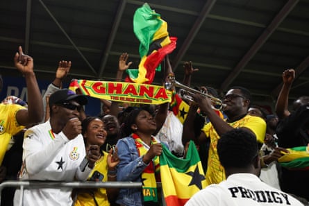Supporters of Ghana during the international friendly match between Wales and Ghana at Cardiff City Stadium