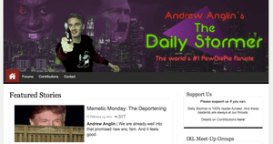 The Daily Stormer’s homepage.