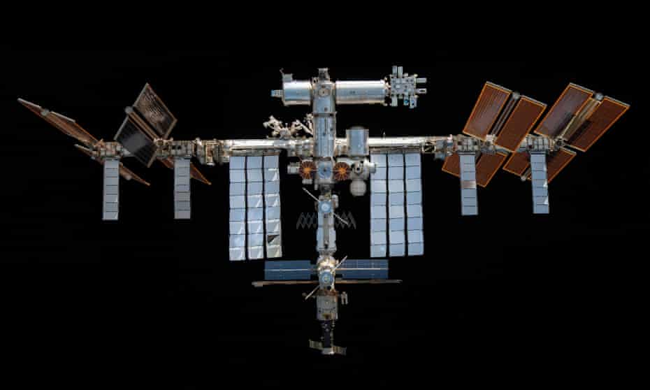 The International Space Station pictured from the SpaceX Crew Dragon Endeavour during a fly-around.