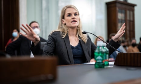 At a Senate hearing on Tuesday, Haugen said Facebook harmed children and democracy via the sharing of divisive, harmful, inaccurate or hate-filled content.