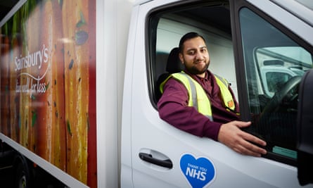 Ahmir Hussain, a Sainsbury’s delivery driver in east London