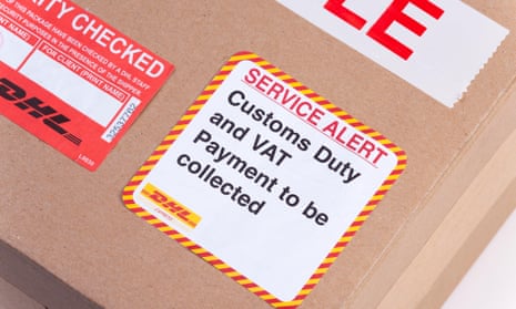 Ordering online from the EU is attracting this dreaded sticker on the delivery.