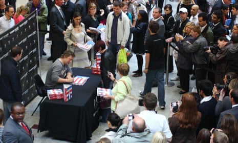 Jamie Oliver, who has been the No 1 Christmas book five times, signs books at Waterstones in 2009.