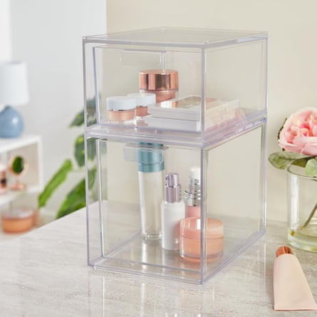 A product photo of Stori Clear Stackable Drawers