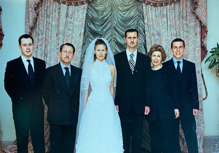 Bashar and Asma Assad on their wedding day