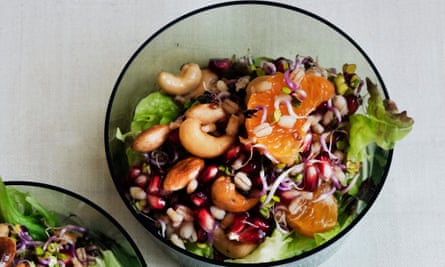 Seeds of success: barley and pomegranate salad.