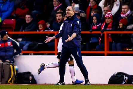 O’Neill on the touchline during his time at Nottingham Forest in 2019