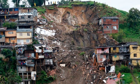 The city of Manizales in central Colombia following a mudslide in April 2017