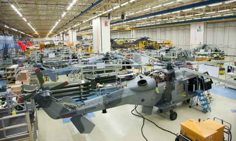 Various aircraft in the flight hanger at Yeovil Leonardo SpA qhiukiqriuzinv