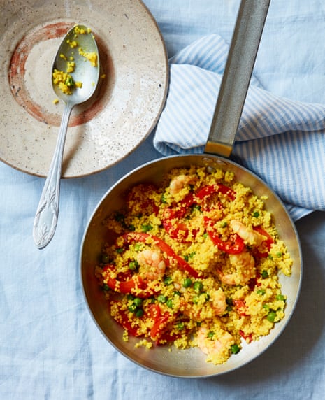 A midweek meal at a moment’s notice: Miguel Barclay's prawn couscous paella.