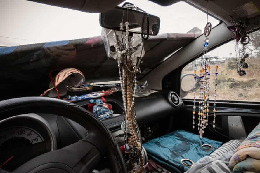 Lily is in Praia do Amado's car, next to Carrapateira, a small village in the Algarve region.