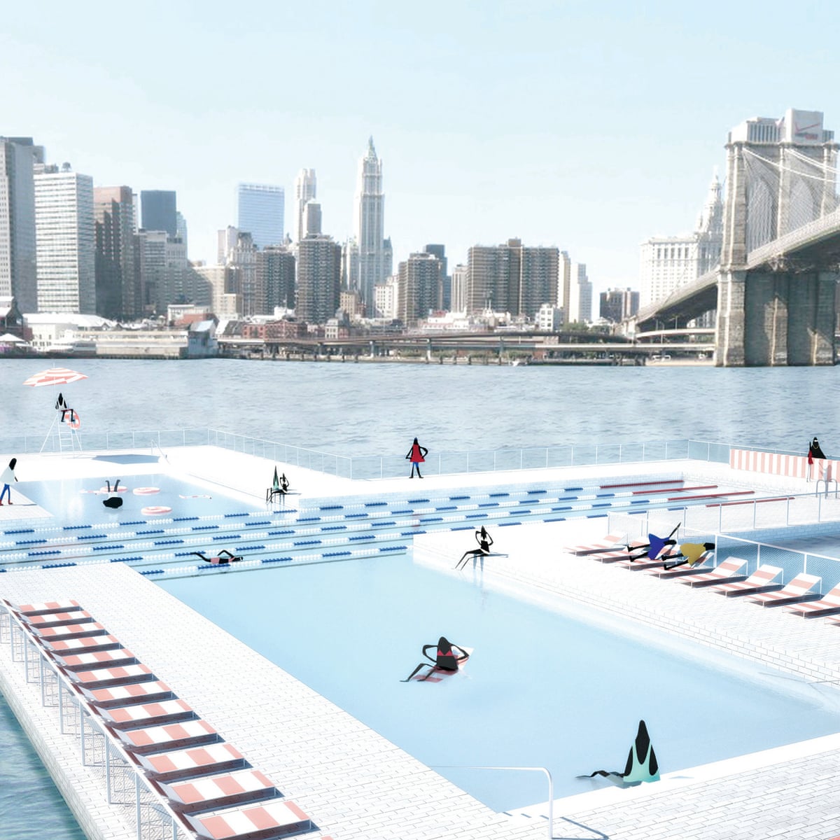 New York Seeks Plan For First Floating Self Filtering Pool In The East River New York The Guardian