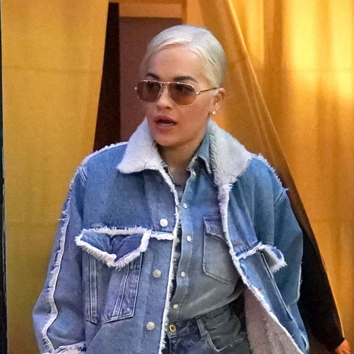 Forget Double Denim Rita Ora Brings Us Double Denim Squared