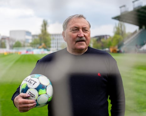 Antonín Panenka pictured at Bohemian’s Dolícek stadium in Prague 50 years on from his famous spot-kick