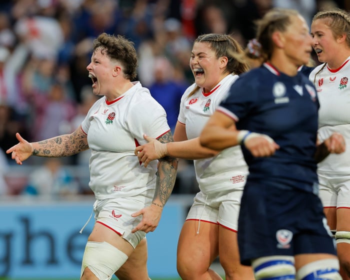 England off to a flyer in 11-try Women’s Rugby World Cup mauling of USA