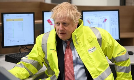 Boris Johnson in a Hinkley Point C high-vis jacket