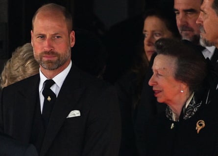 William, Prince of Wales and Princess Anne, Princess Royal leave the funeral service of Norway’s King Harald, Oslo, Norway, 9 September 2026.