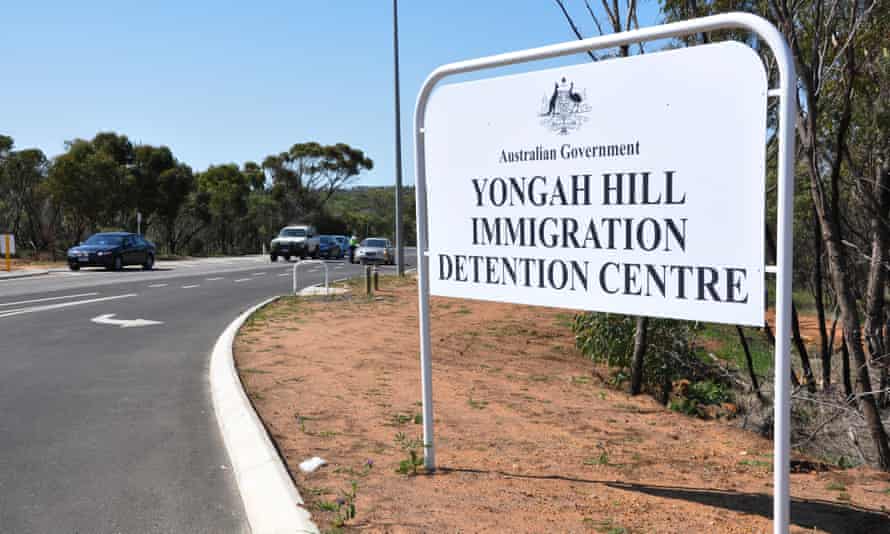 The entrance to Yongah Hill Immigration Detention Centre