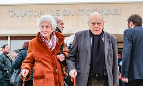  Jordi Pujol (R) and Marta Ferrusola Llados attend a funeral i . February