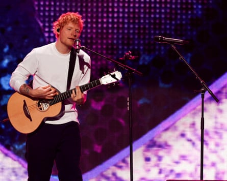 Ed Sheeran on stage