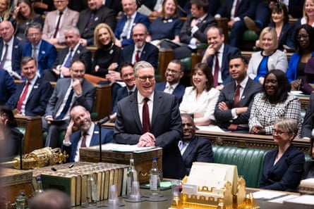 Starmer laughing at PMQs