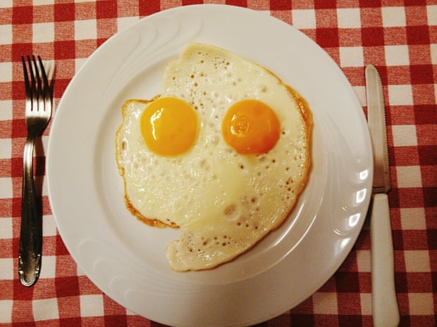 Fried eggs that look like eyes