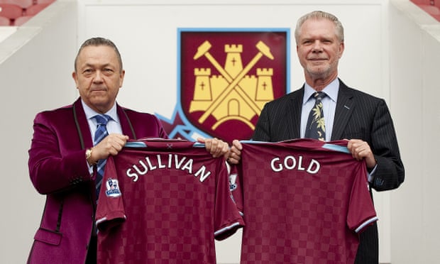 David Sullivan and David Gold pictured after their joint takeover of West Ham in 2010. ‘We’re not in it for a quick buck,’ Sullivan says.