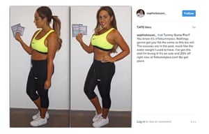 Sophie Kasaei’s Instagram advert for Flat Tummy Tea.