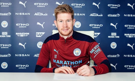 Kevin De Bruyne signs the deal that is due to keep him at Manchester City until 2025. ‘This football club is geared for success,’ he said.