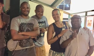 Clive Lewis with his brothers and father.