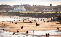 Whitley Bay beach and the Spanish City Dome