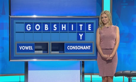 Rachel Riley on Countdown with the word ‘gobshite’.