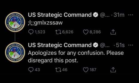 The US military’s gibberish tweet.
