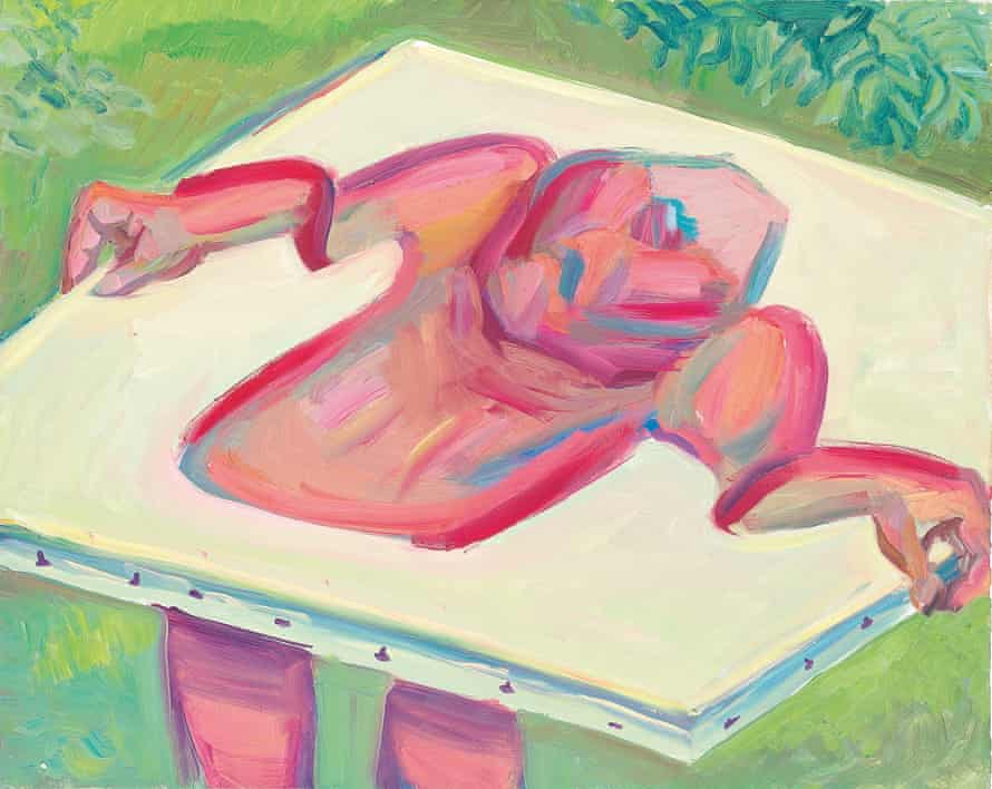 Inside and Outside Canvas IV, 1984-5 by Maria Lassnig.