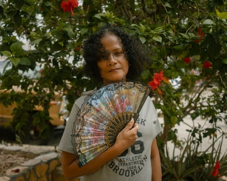 Elizabeth Herrera holding a Spanish-style fan
