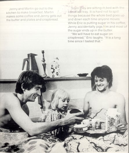 A page from Jenny Lives with Eric and Martin by Suzanne Bösche, branded ‘blatant homosexual propoganda’ by Margaret Thatcher’s education secretary Kenneth Baker.