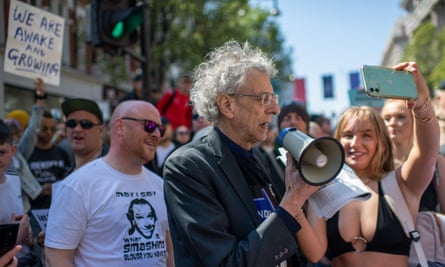 London mayoral candidate Piers Corbyn was on the march.