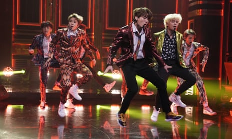 All the right moves: the phenomenally successful K-pop group BTS perform on the Tonight Show Starring Jimmy Fallon.
