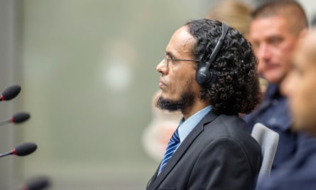 Ahmad al-Mahdi on trial at the international criminal court in The Hague.