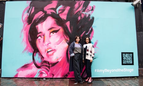 The exhibition’s curator, Priya Khanchandani, and Winehouse’s friend Naomi Parry at a mural unveiling to announce the Design Museum exhibition.