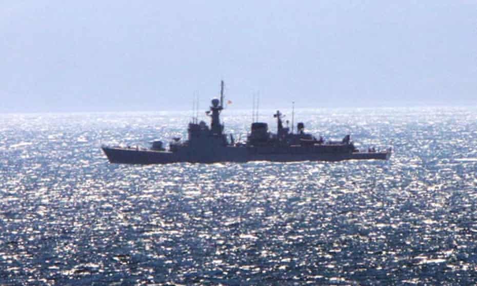 The Spanish vessel Infanta Cristina which was ordered out of British territorial waters off Gibraltar.