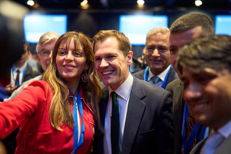 Robert Jenrick posing for a photograph at the party conference.