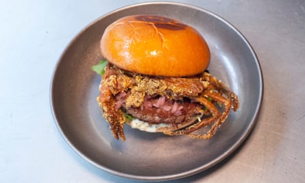 ‘The flavours dance’: surf ’n’ turf burger.