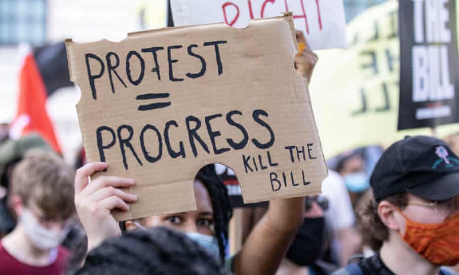 The police, crime, sentencing and courts bill has provoked widespread protests.