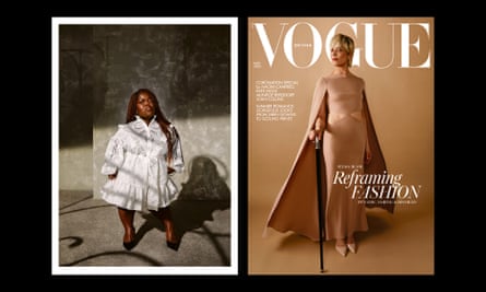 L-R: Fats Timbo in Vogue, May 2023 and Selma Blair on the cover.